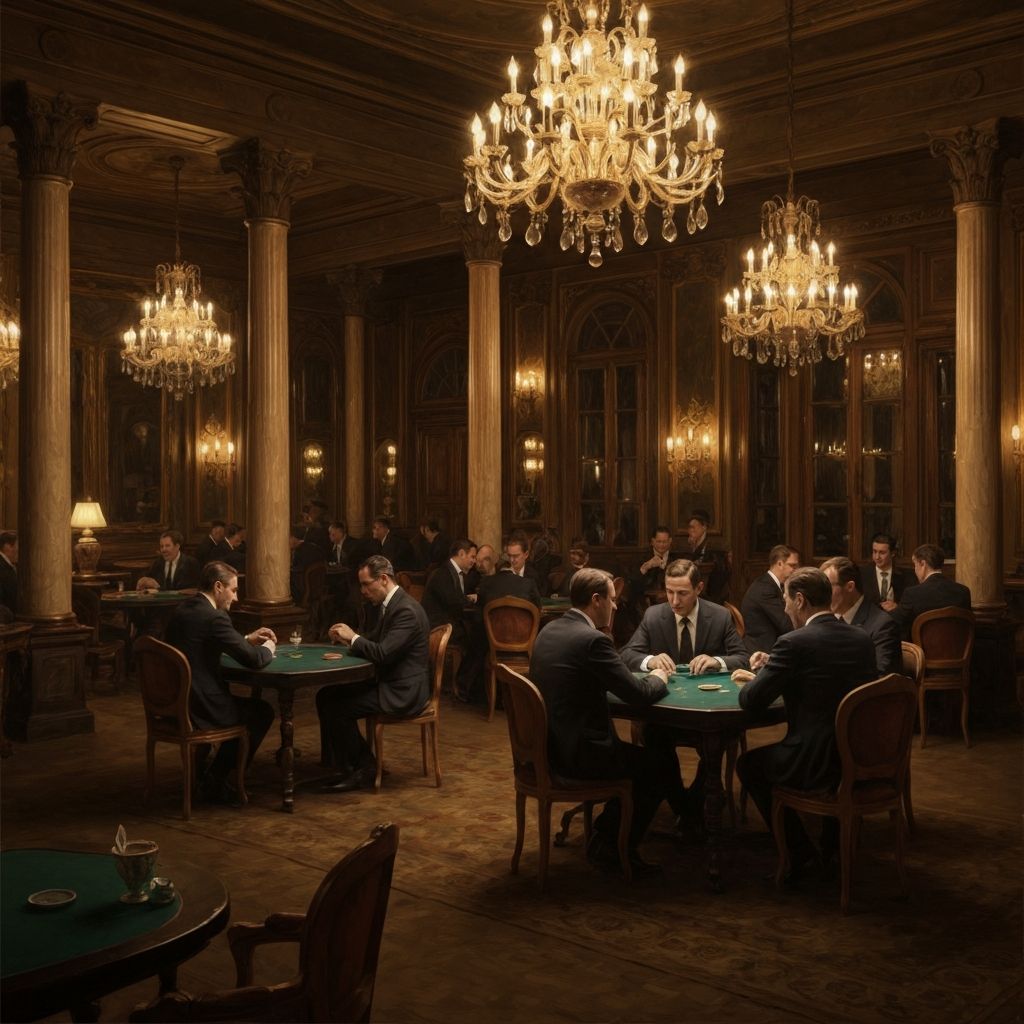 Interior de un club social madrileño de los años 60